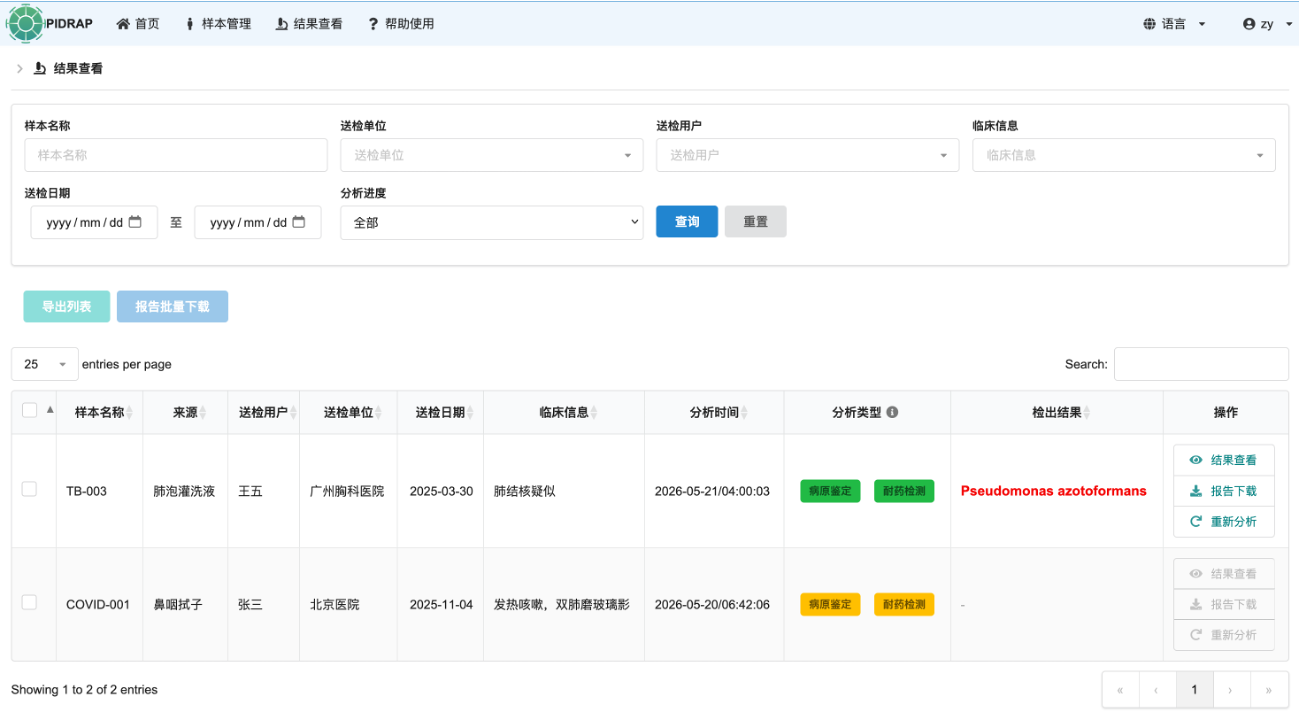 Result View